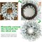 Blue Forsythia Spring Summer Wreath for Front Door, 24 Inch Summer Wreath Blue Cream Cluster on Farmhouse Grapevine Blossom Cluster for Festival Celebration Front Door Wall Window Christmas Home Décor